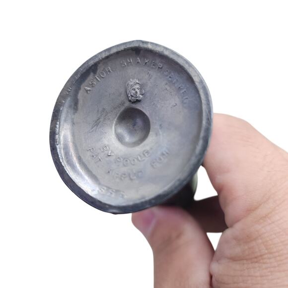 Pair Metal Astor Shaker Set Salt & Pepper By Poole MCM Art Deco - Picture 5 of 8